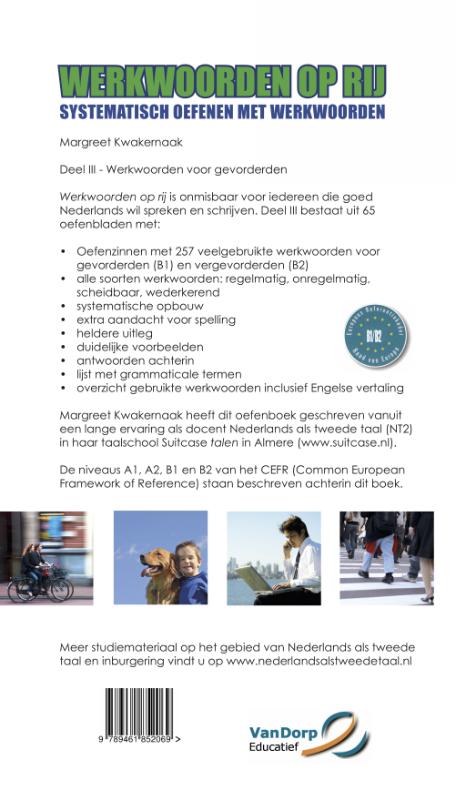 Achterkant van 3 Werkwoorden voor gevorderden