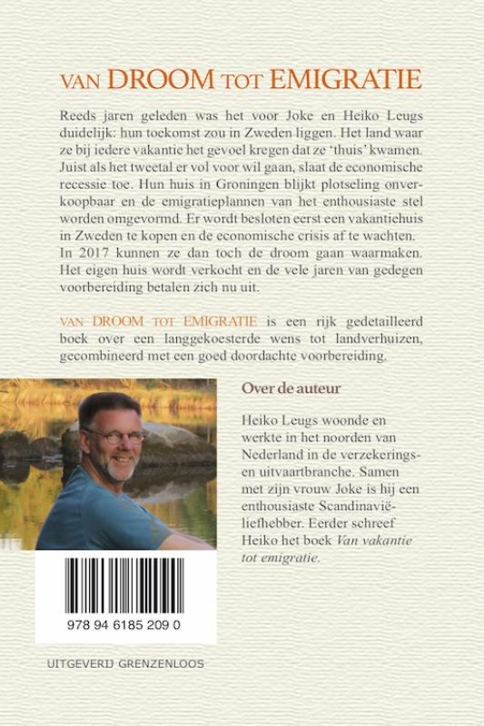 Achterkant van Van droom tot emigratie