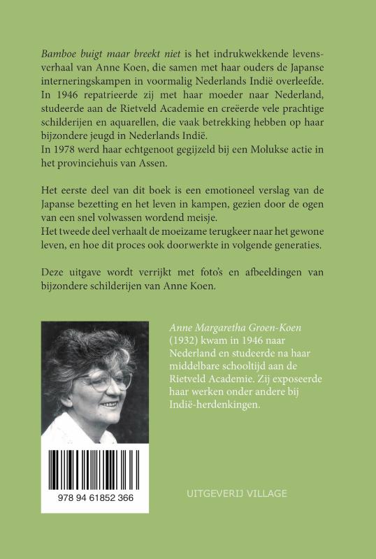 Achterkant van Bamboe buigt maar breekt niet