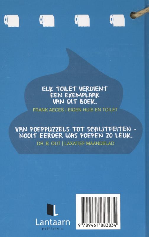 Achterkant van Pret op het toilet