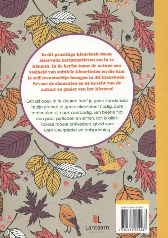 Achterkant van Het grote herfst kleurboek