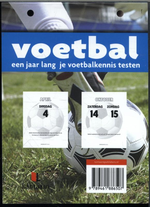 Achterkant van Voetbal scheurkalender 2017