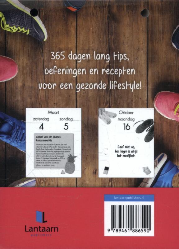Achterkant van Voel je fit scheurkalender 2017