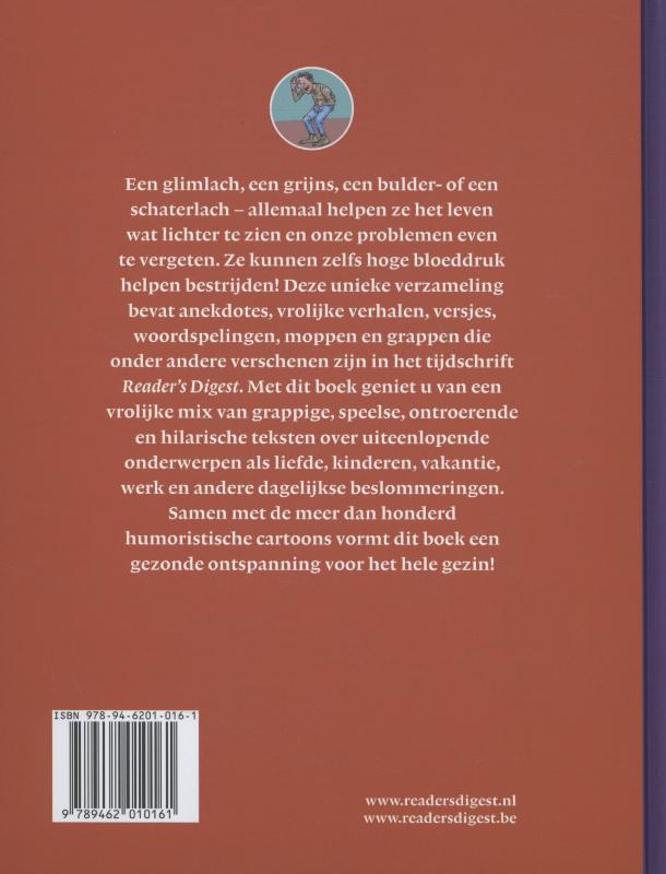 Achterkant van Lachen is het beste medicijn