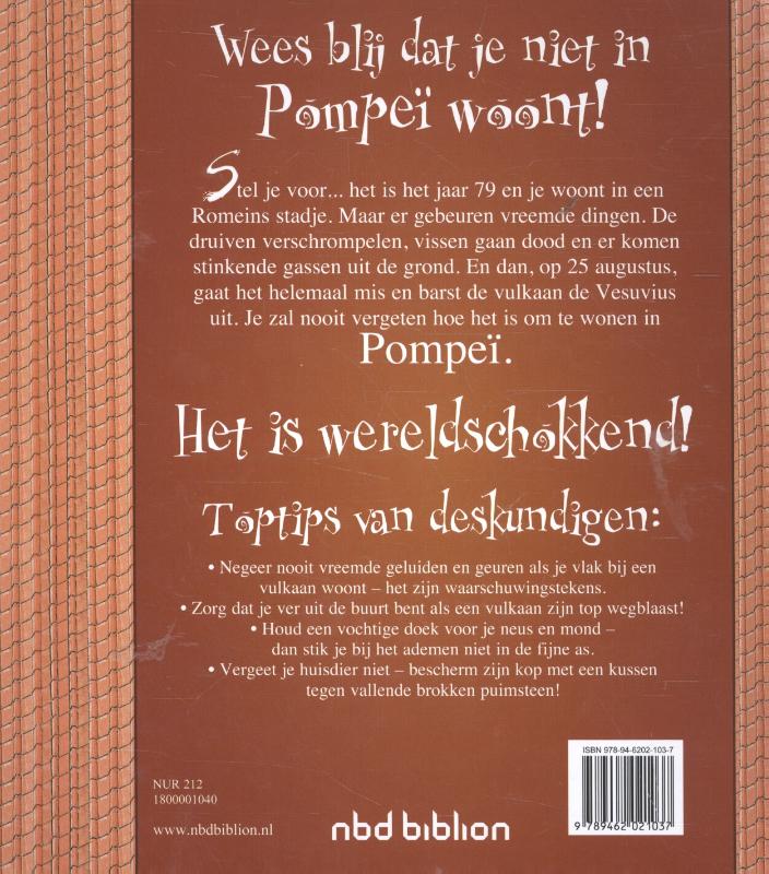 Achterkant van Wees blij dat je niet in Pompeï woont!