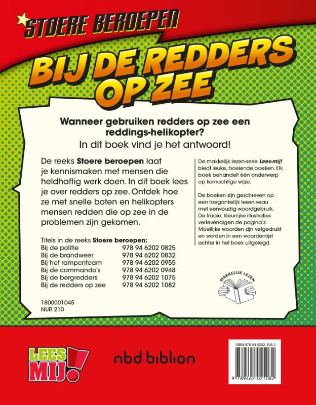 Achterkant van Bij de redders op zee