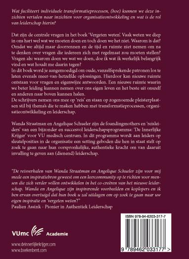 Achterkant van Vergeten weten