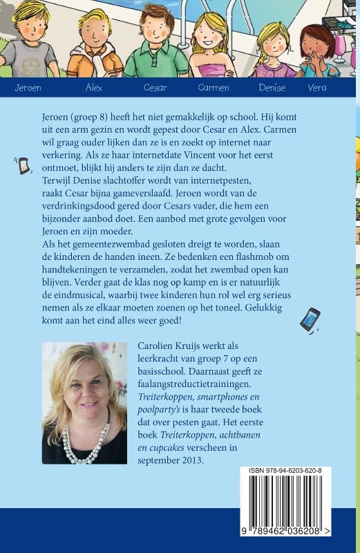 Achterkant van Treiterkoppen, smartphones en poolpartys