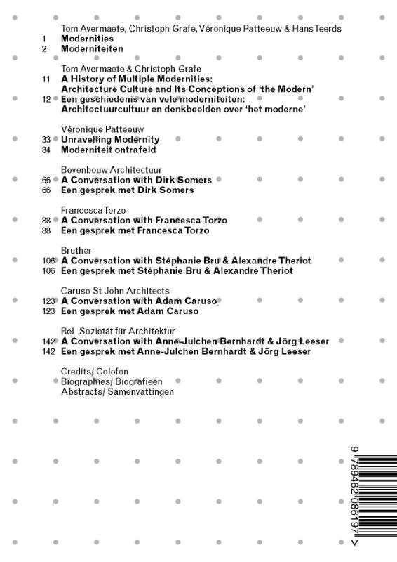 Achterkant van Journal for Architecture