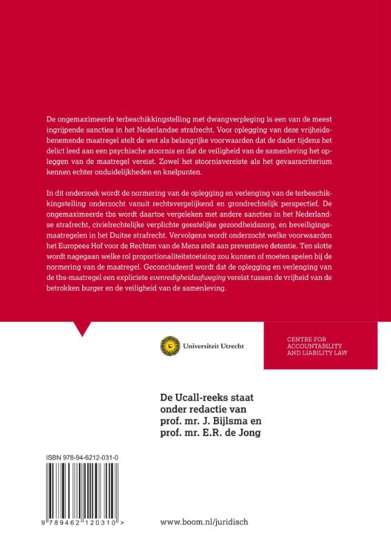 Achterkant van Vrijheid, veiligheid en evenredigheid