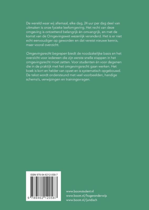 Achterkant van Omgevingsrecht begrepen