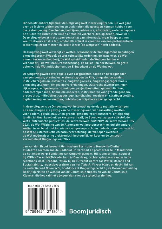 Achterkant van Commentaar & Context Omgevingswet