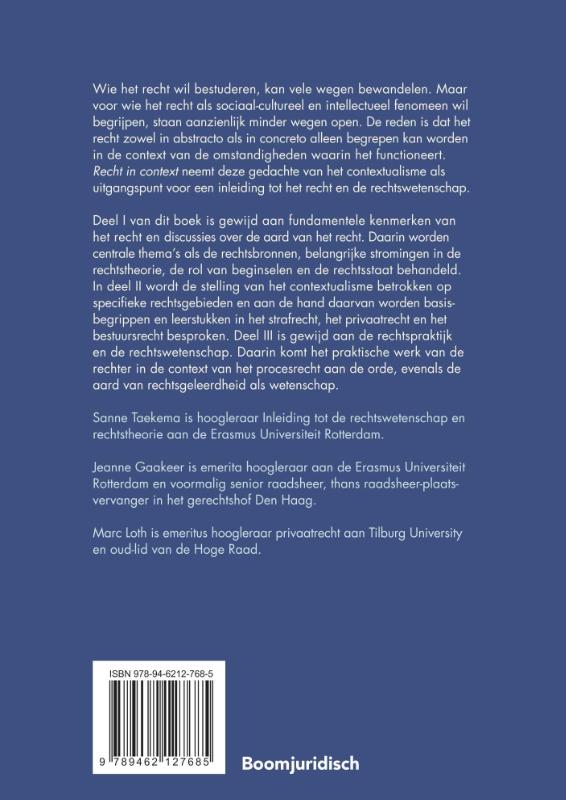Achterkant van Recht in context