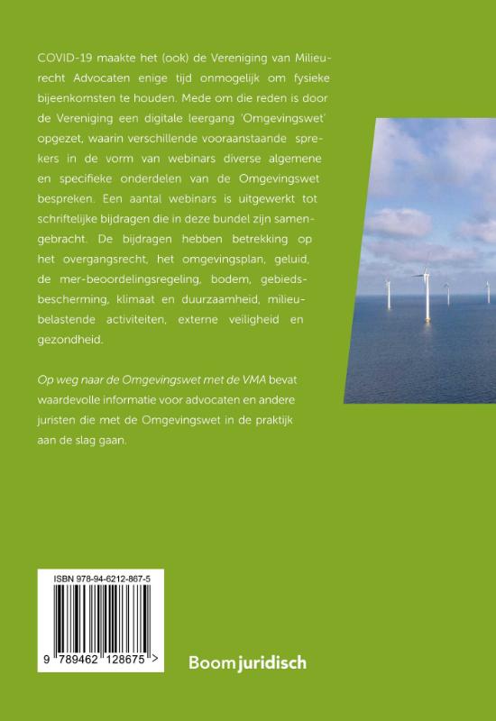 Achterkant van Op weg naar de Omgevingswet met de VMA