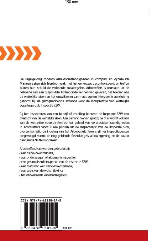Achterkant van Alle op de arbowetgeving gebaseerde inspectiepunten op een rij