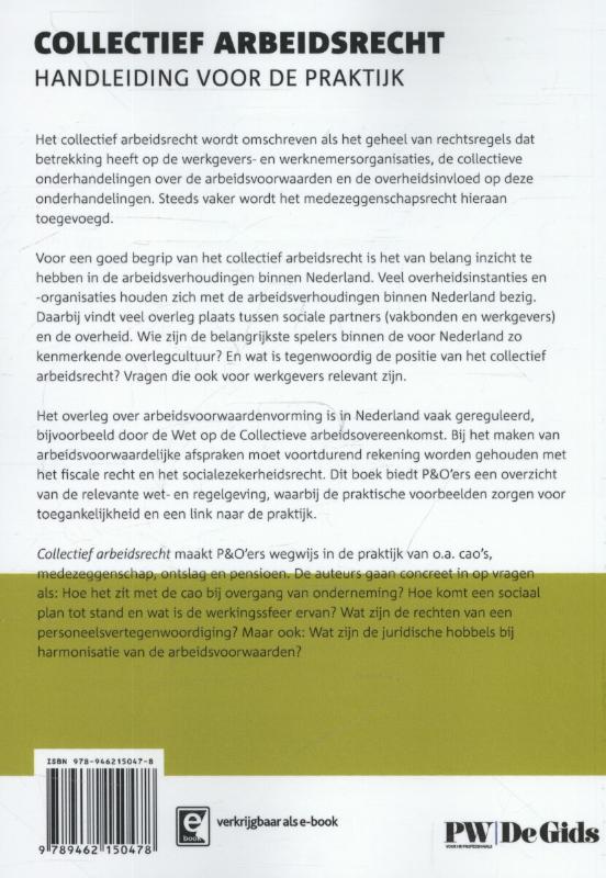 Achterkant van Collectief arbeidsrecht