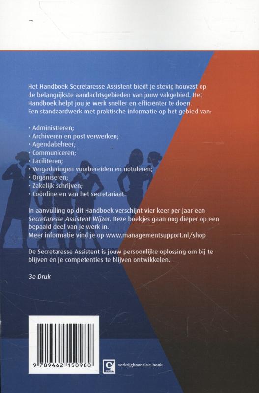 Achterkant van Handboek secretaresse assistent