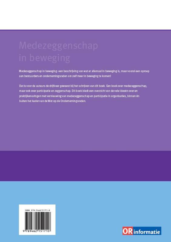 Achterkant van Medezeggenschap in beweging