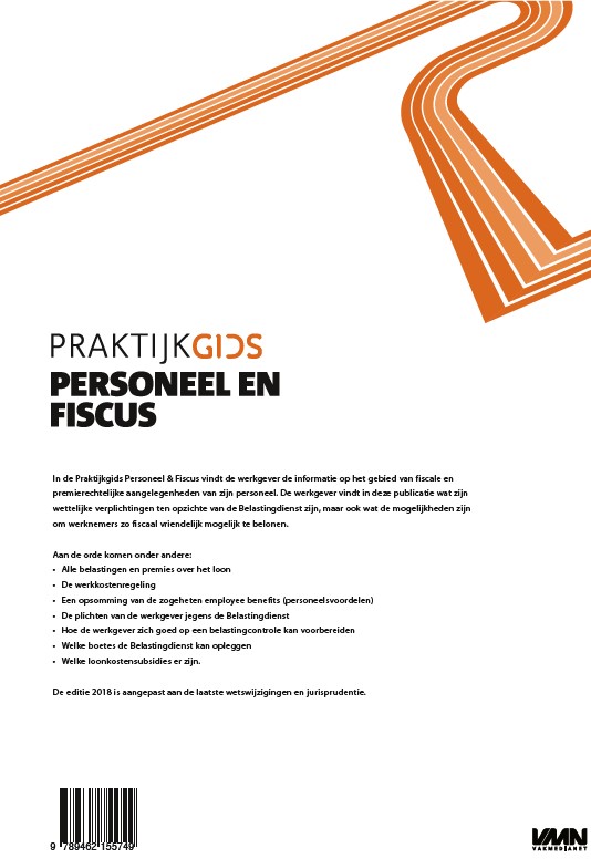 Achterkant van Praktijkgids Personeel en Fiscus 2018