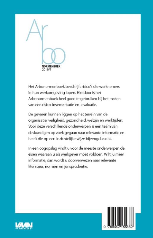 Achterkant van Arbonormenboek 2019/1