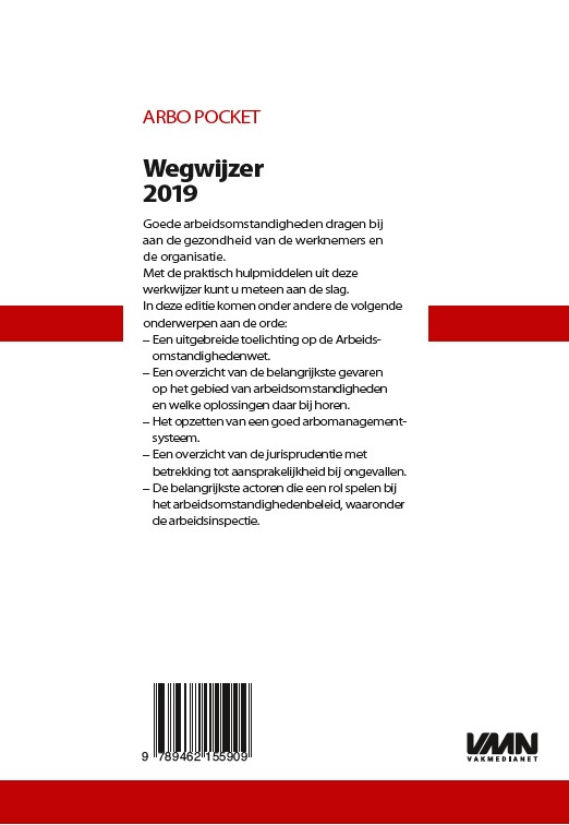 Achterkant van Arbo Pocket Wegwijzer 2019