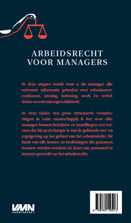 Achterkant van Arbeidsrecht voor managers