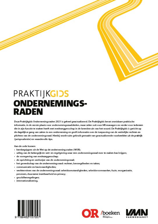 Achterkant van Praktijkgids ondernemingsraden 2021