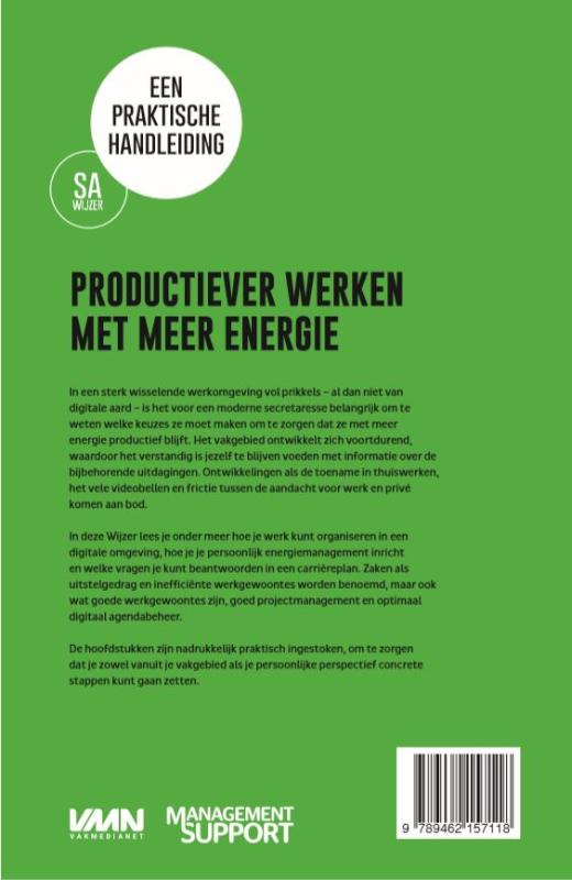 Achterkant van Productiever werken met meer energie