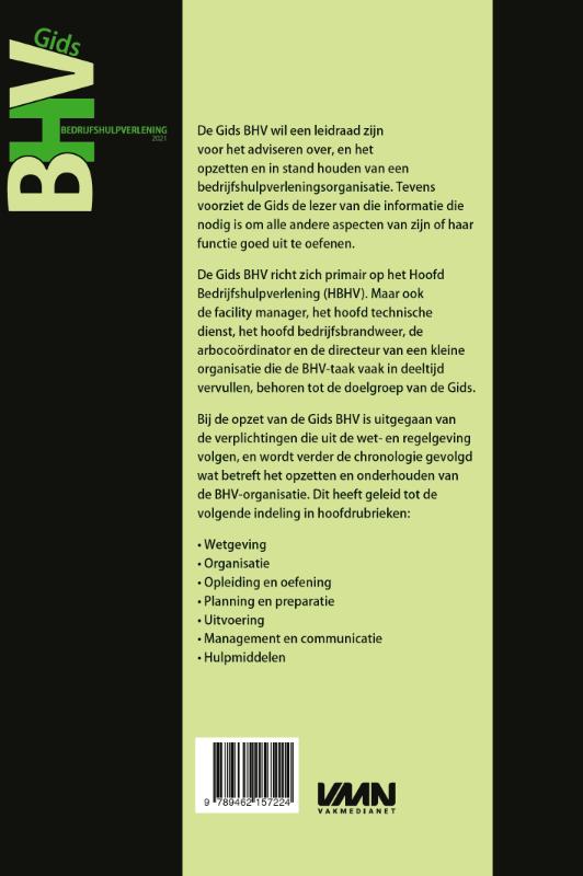 Achterkant van Gids Bedrijfshulpverlening 2021