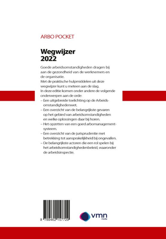 Achterkant van Arbo Pocket Wegwijzer 2022