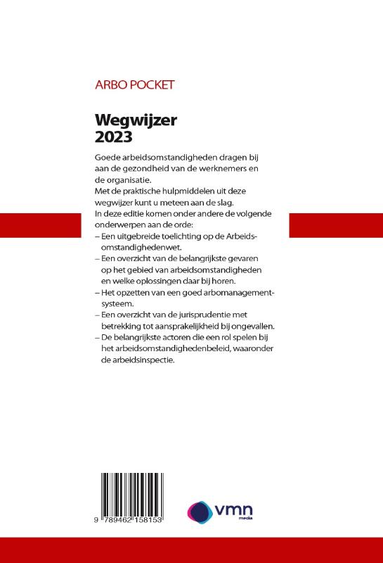 Achterkant van Arbo Pocket Wegwijzer 2023