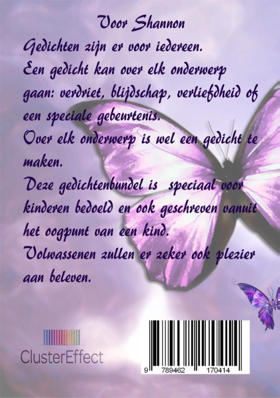 Achterkant van Voor mijn Vlindertje