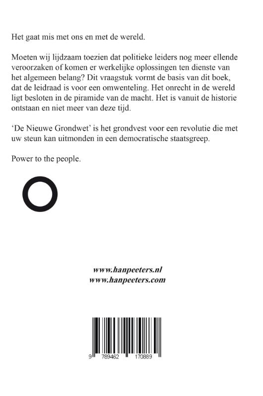 Achterkant van De nieuwe grondwet volgens het Osisme