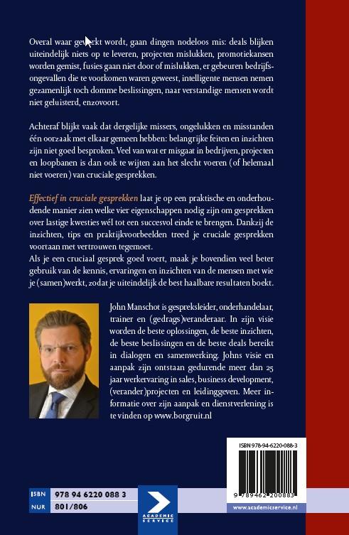 Achterkant van Effectief in cruciale gesprekken