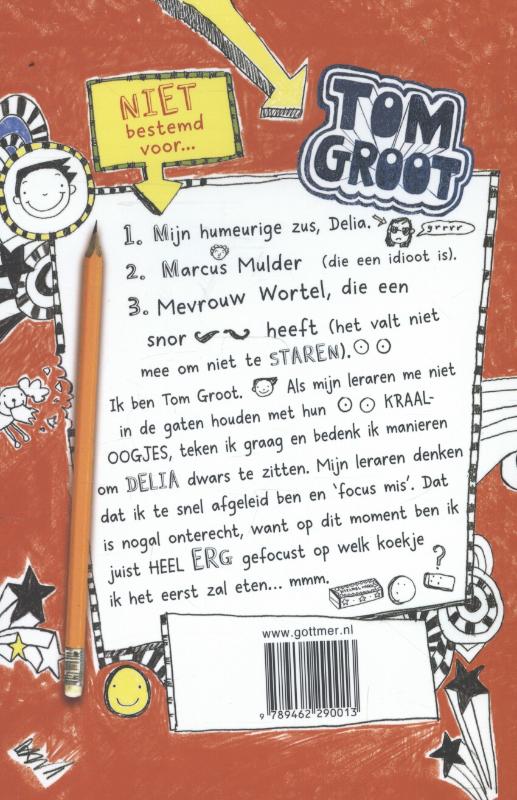 Achterkant van De waanzinnige wereld van Tom Groot