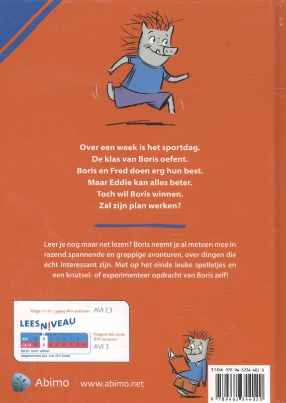 Achterkant van Drie, twee, een, Boris!