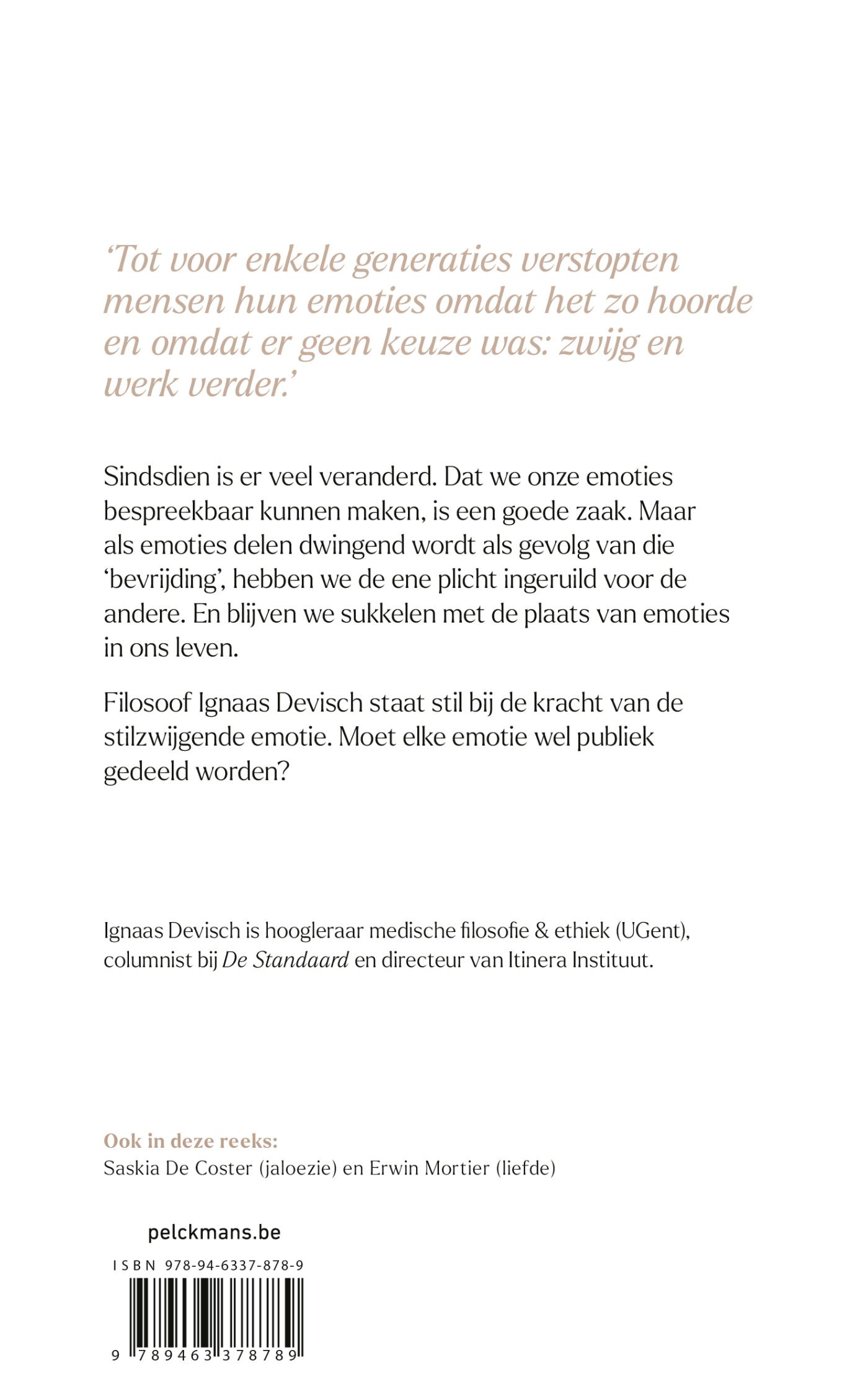 Achterkant van Een kleine filosofie van grote emoties