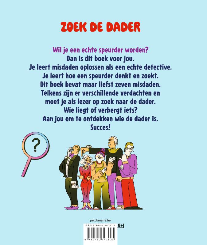 Achterkant van Zoek de dader