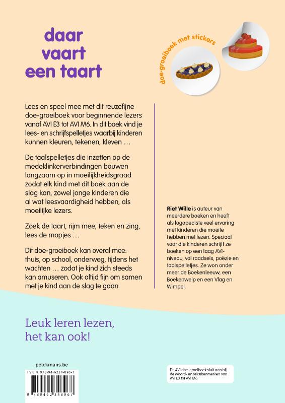 Achterkant van daar vaart een taart