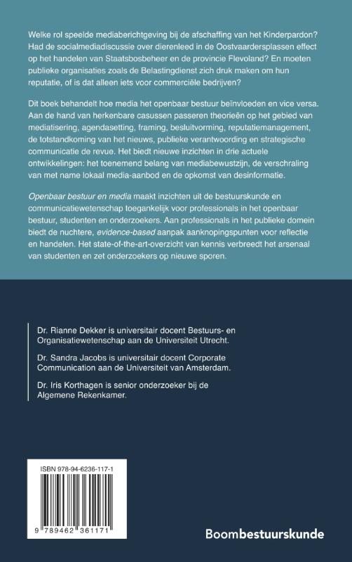 Achterkant van Openbaar bestuur en media