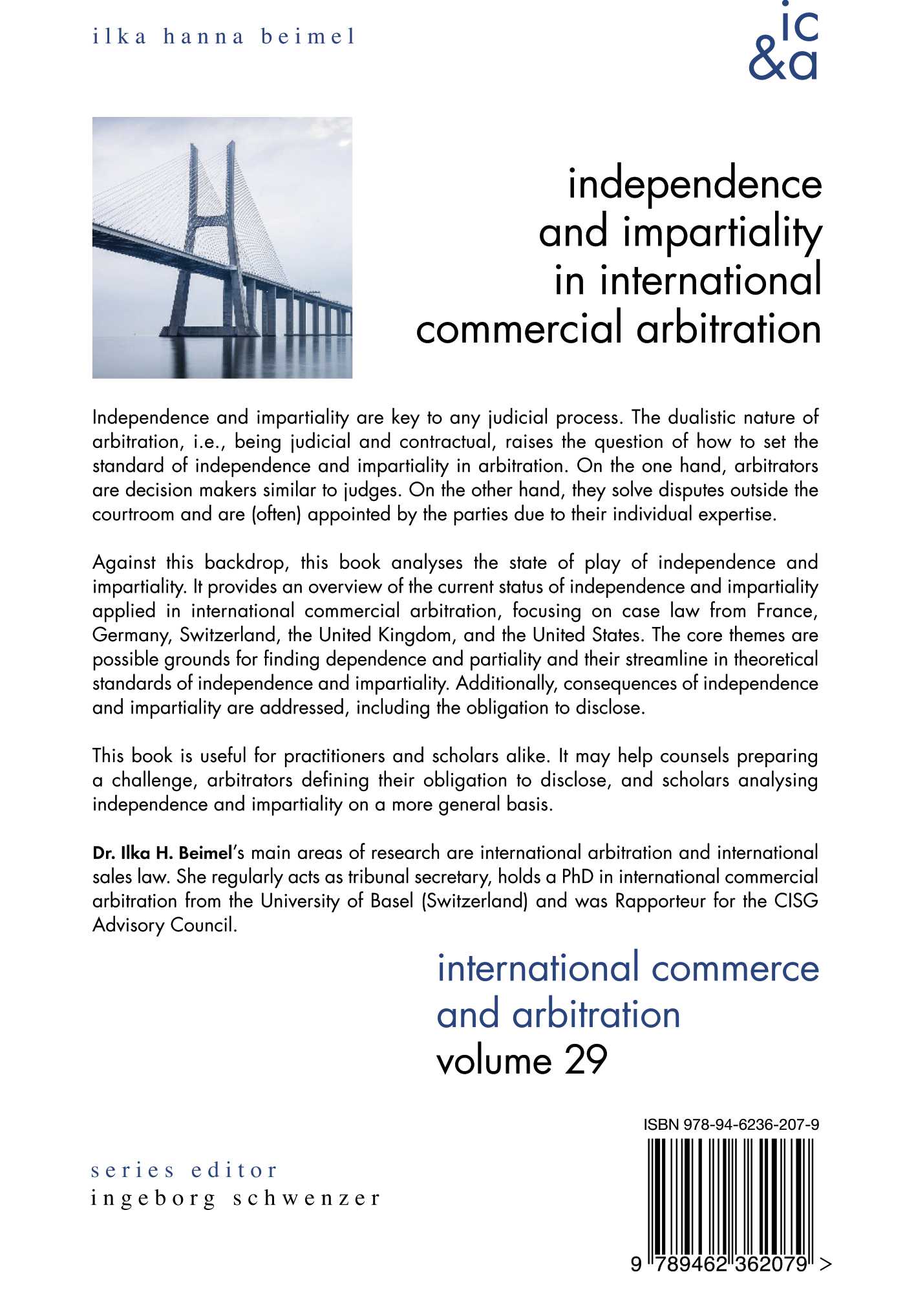Achterkant van Independence and Impartiality in International Commercial Arbitration