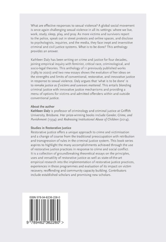 Achterkant van Remaking justice after sexual violence