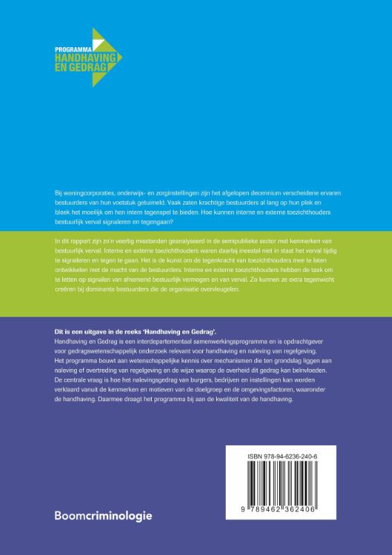 Achterkant van Bestuurlijk verval in de semipublieke sector