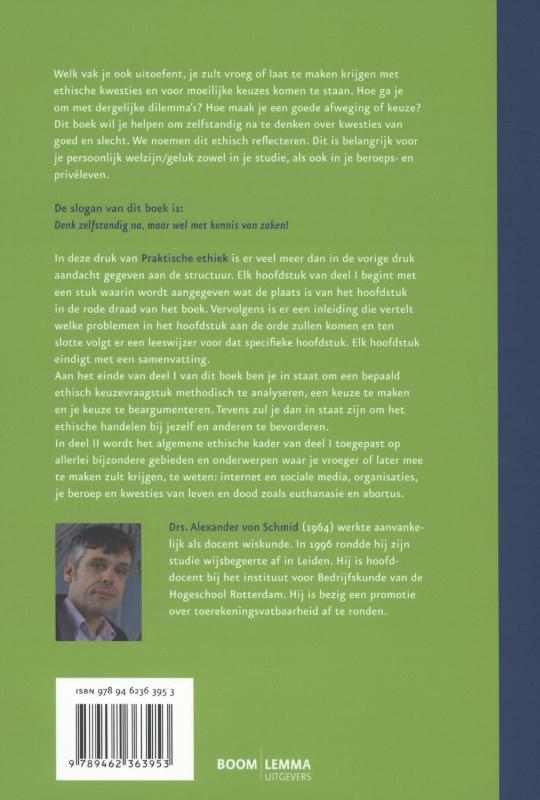 Achterkant van Praktische ethiek