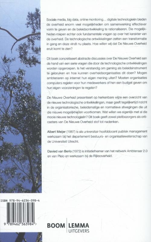 Achterkant van De nieuwe overheid