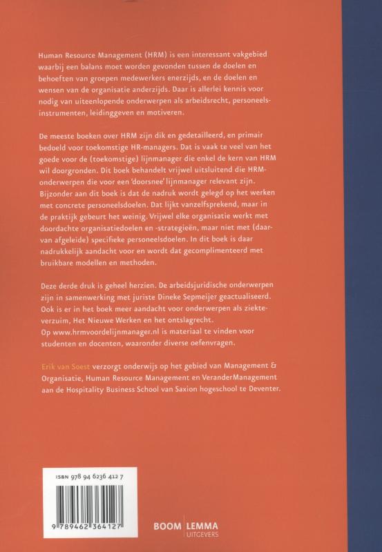 Achterkant van HRM voor de lijnmanager