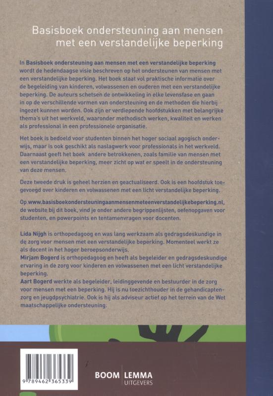 Achterkant van Basisboek ondersteuning aan mensen met een verstandelijke beperking