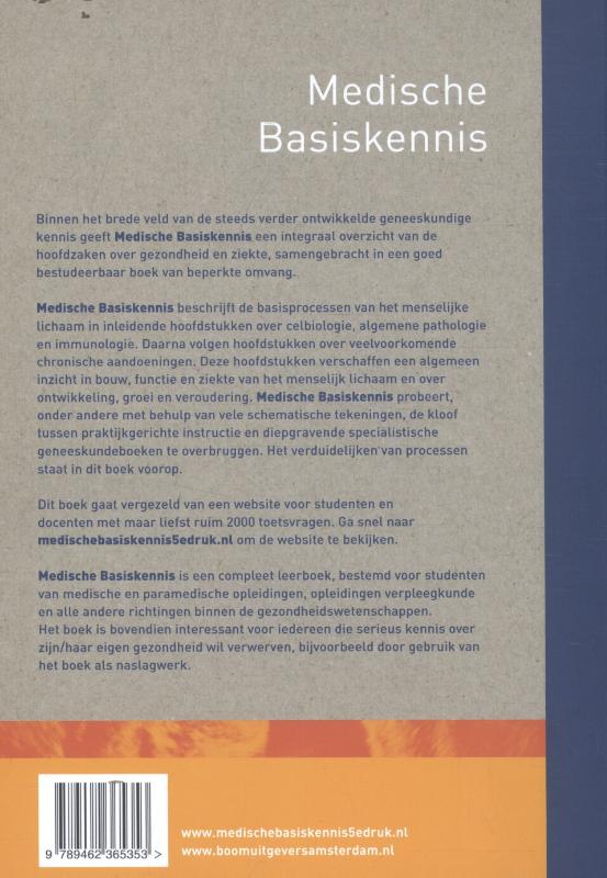 Achterkant van Medische basiskennis