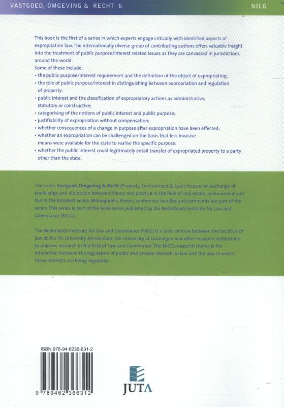 Achterkant van Rethinking expropration law I: public interest in expropriation