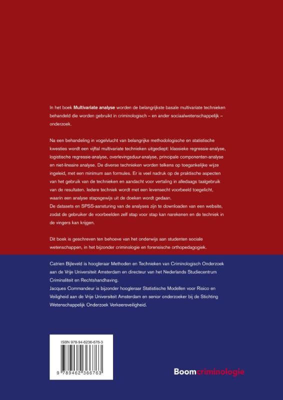 Achterkant van Multivariate analyse